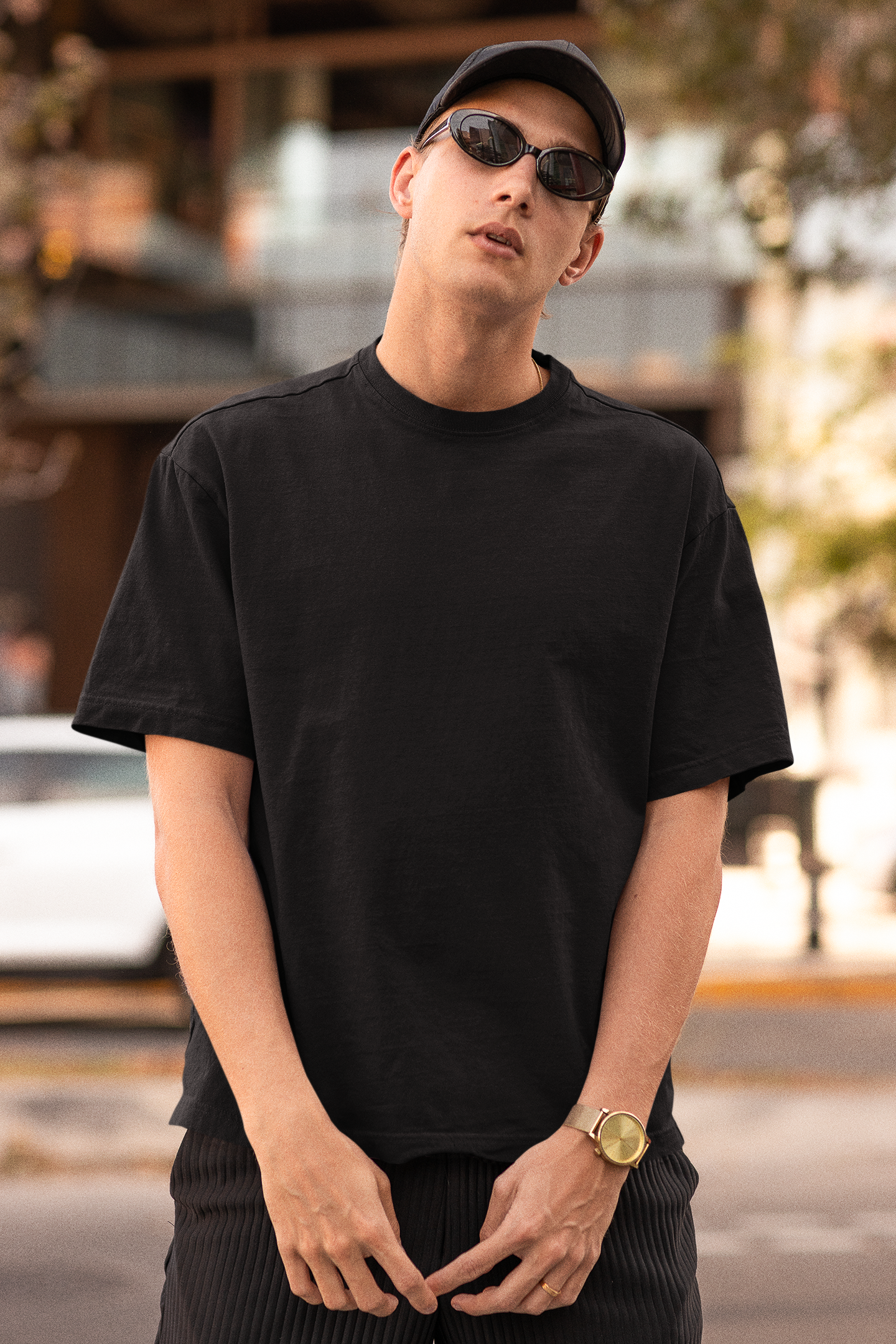 Focus Black Oversized Fit Unisex T-Shirt