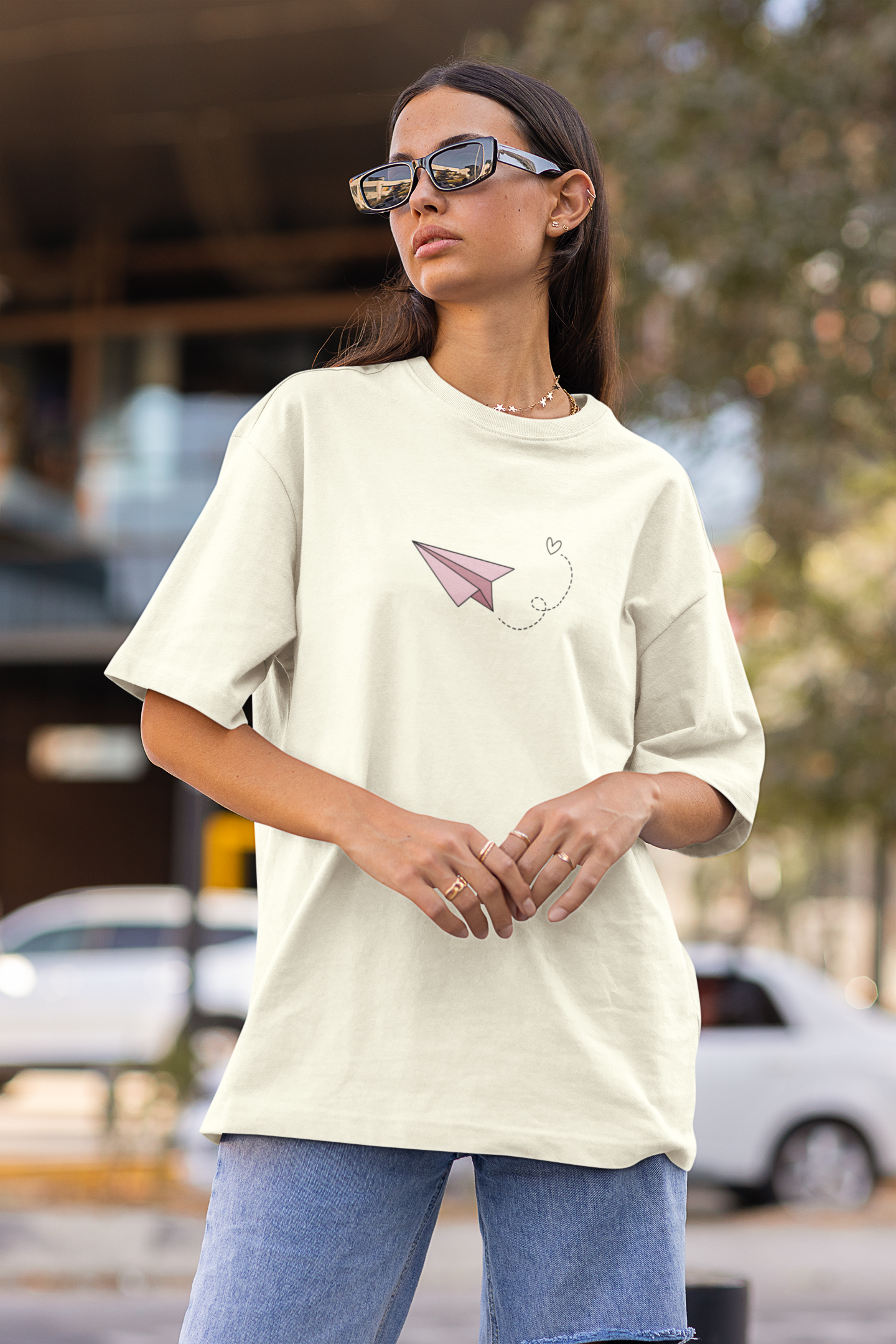 Universe had its way Off White Oversized Fit Unisex T-Shirt