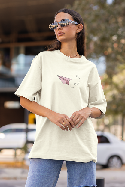Universe had its way Off White Oversized Fit Unisex T-Shirt