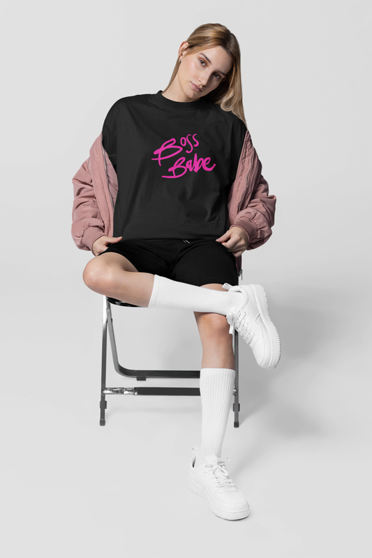 Boss Babe Black Oversized Fit Unisex T-Shirt