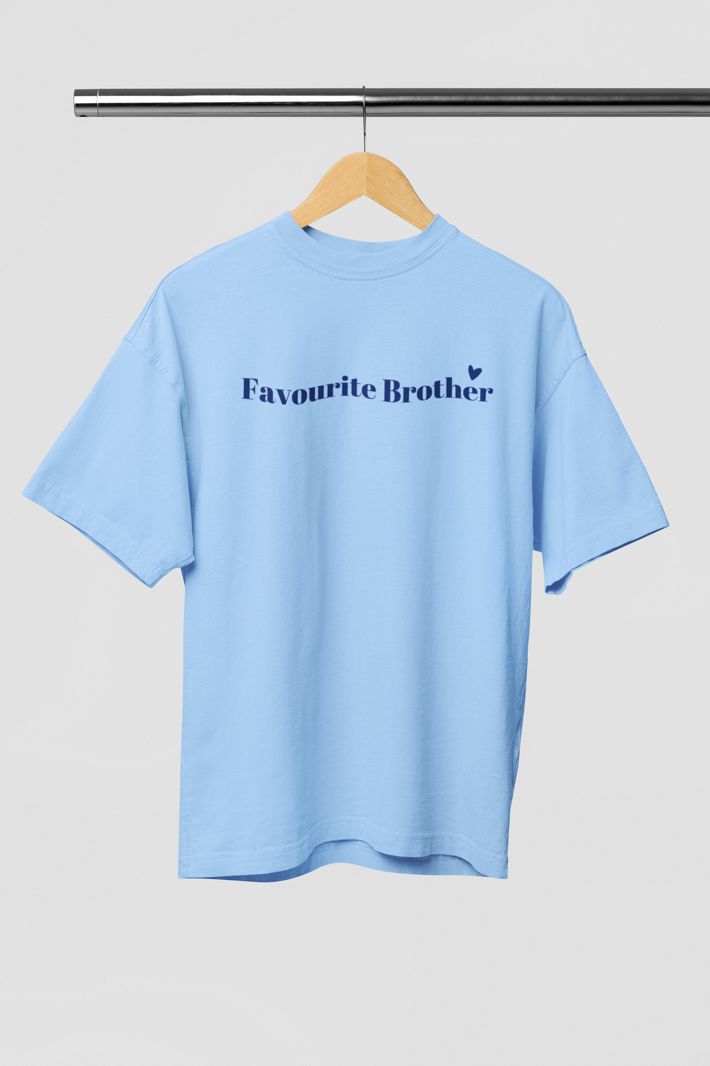Favourite Brother/Sister Combo - Baby Pink/Blue Oversized Fit Unisex T-Shirt