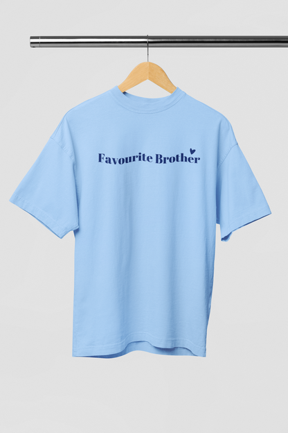 Favourite Brother/Sister Combo - Baby Pink/Blue Oversized Fit Unisex T-Shirt