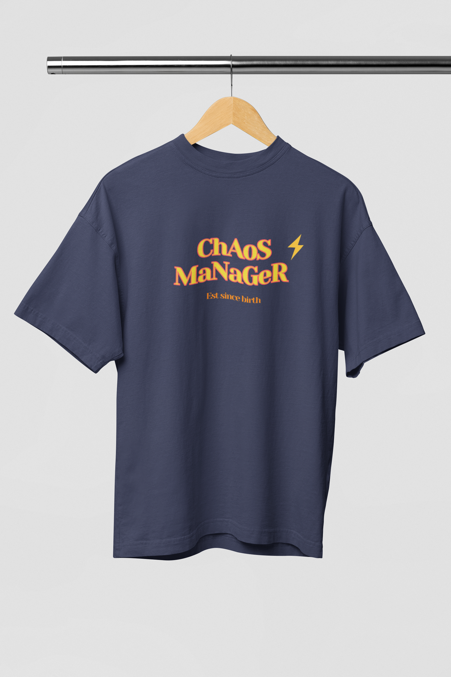 Chaos Combo T-shirts - Navy Blue Oversized Fit Unisex T-Shirt