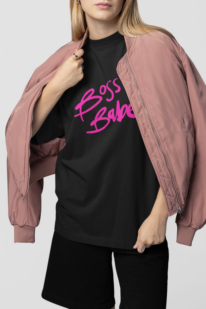 Boss Babe Black Oversized Fit Unisex T-Shirt