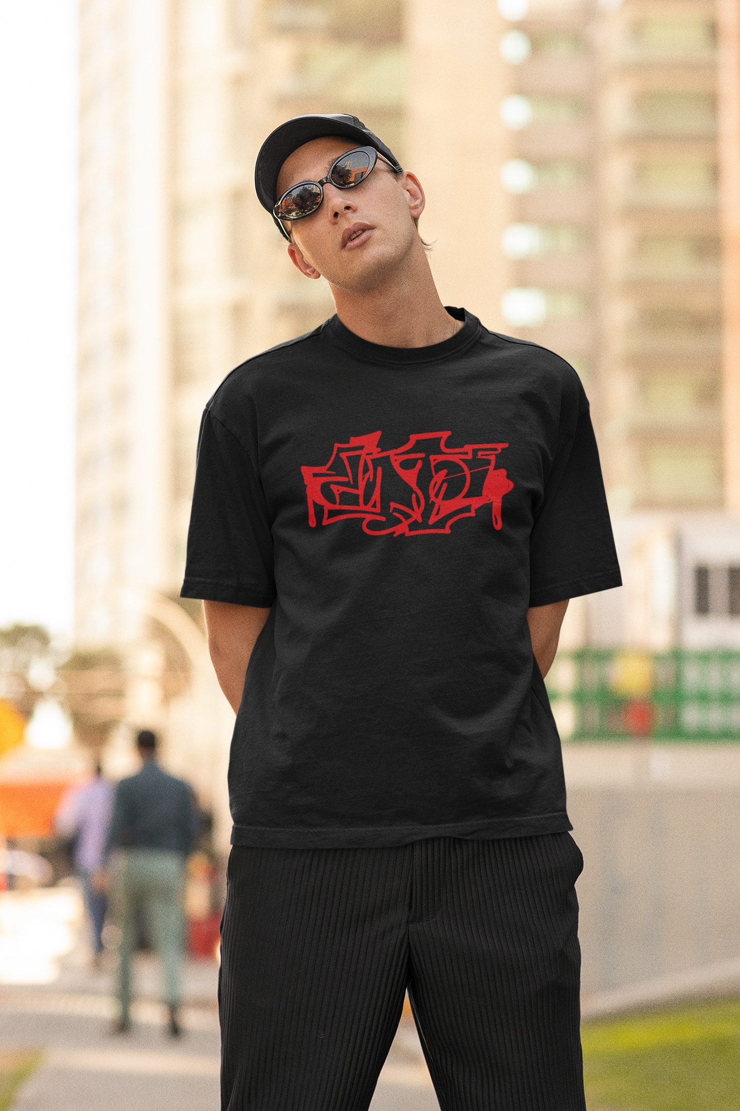 Inferno Black Oversized Fit Unisex T-Shirt