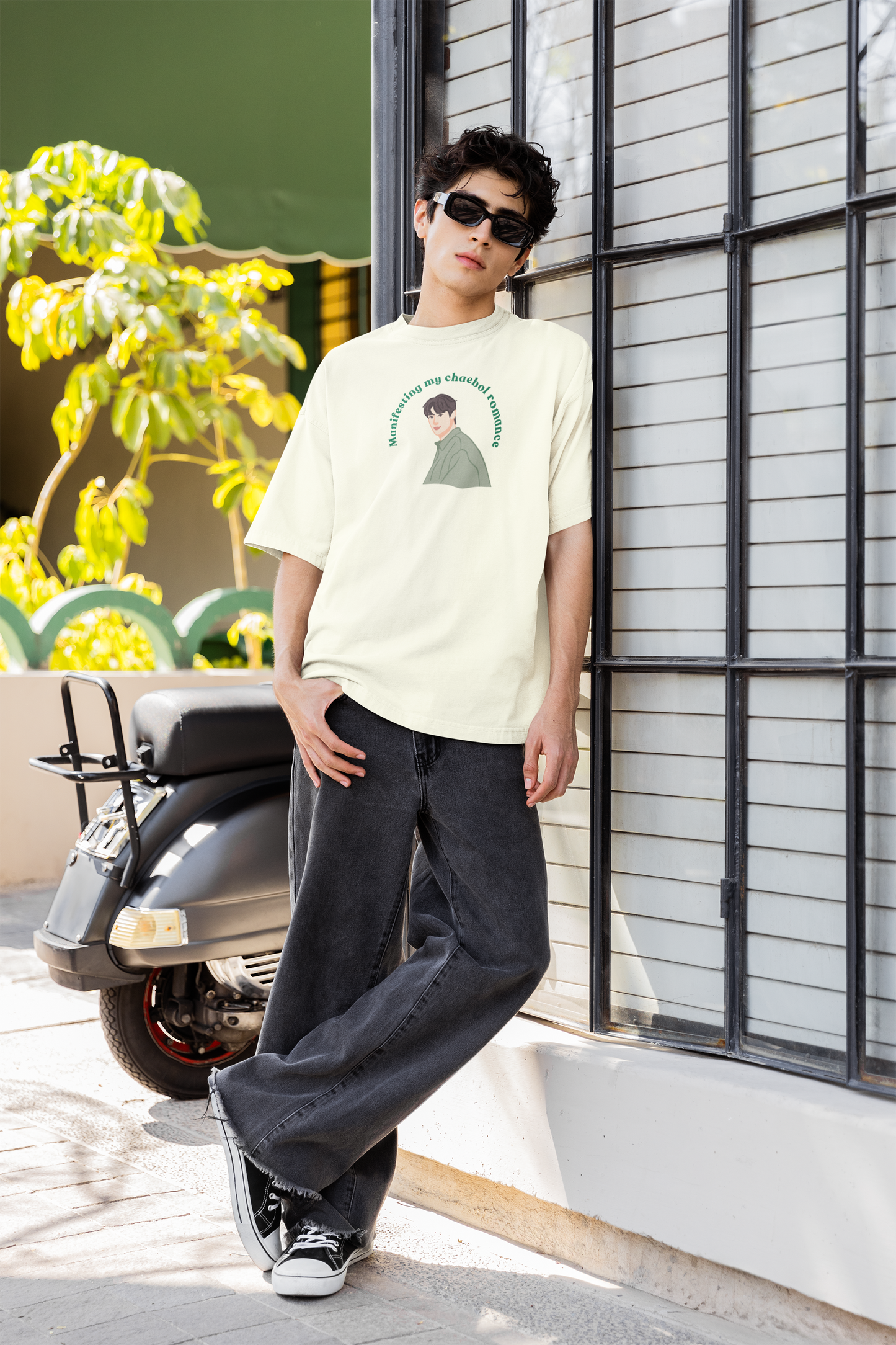 Manifesting my Chaebol Romance Off White Oversized Fit Unisex T-Shirt