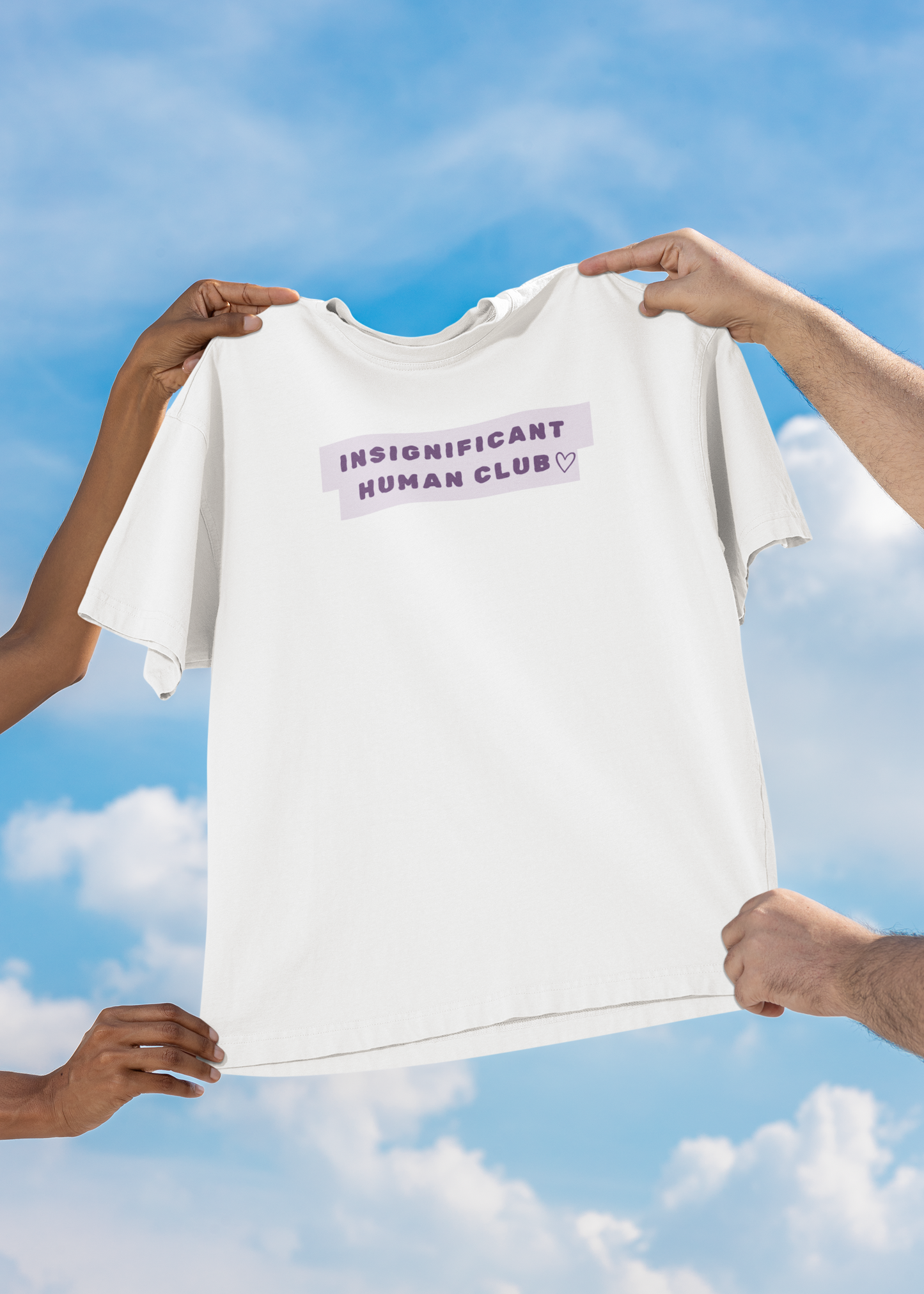 Insignificant Human Club White Oversized Fit Unisex T-Shirt
