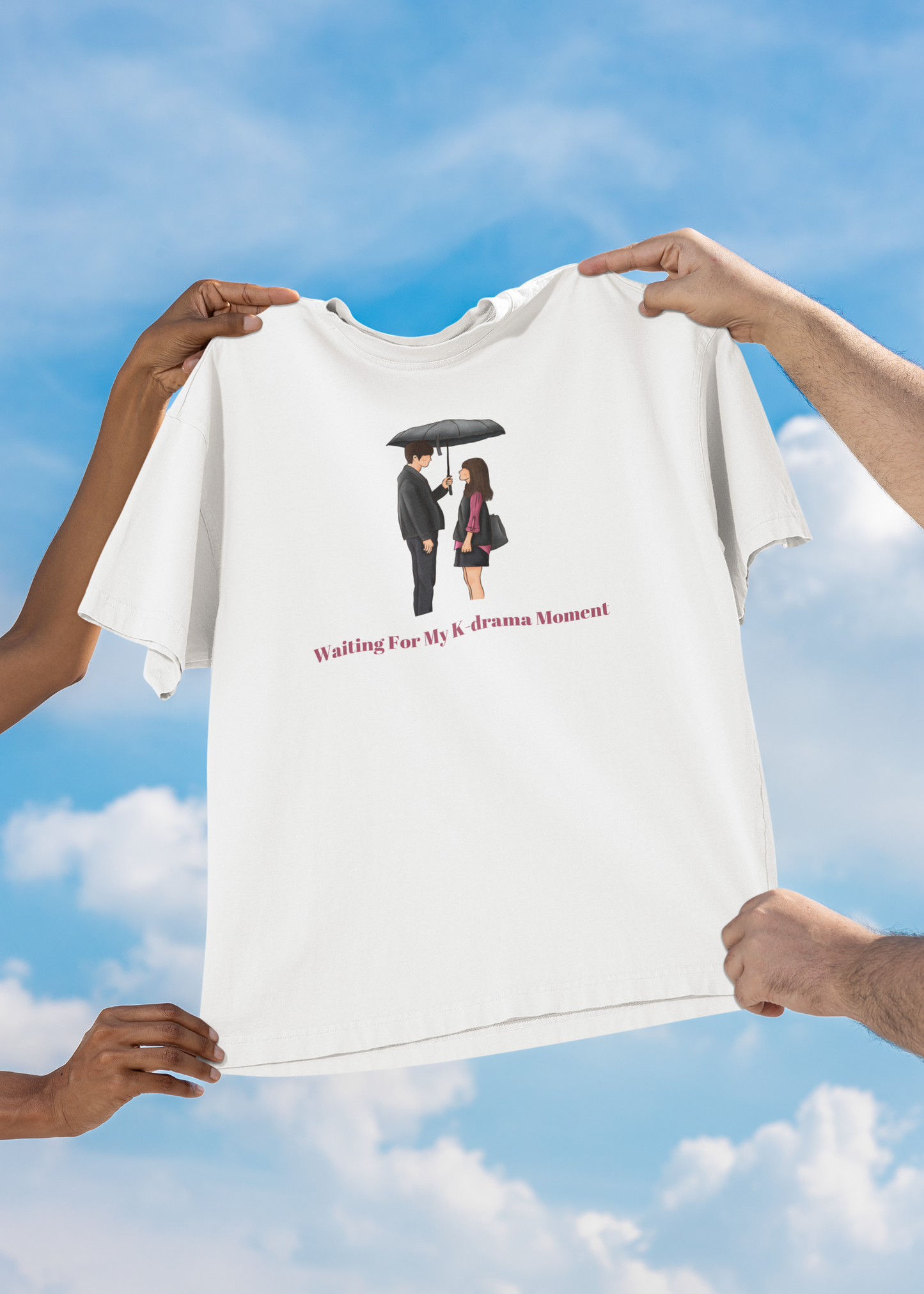 Waiting for my K-Drama Moment White Oversized Fit Unisex T-Shirt