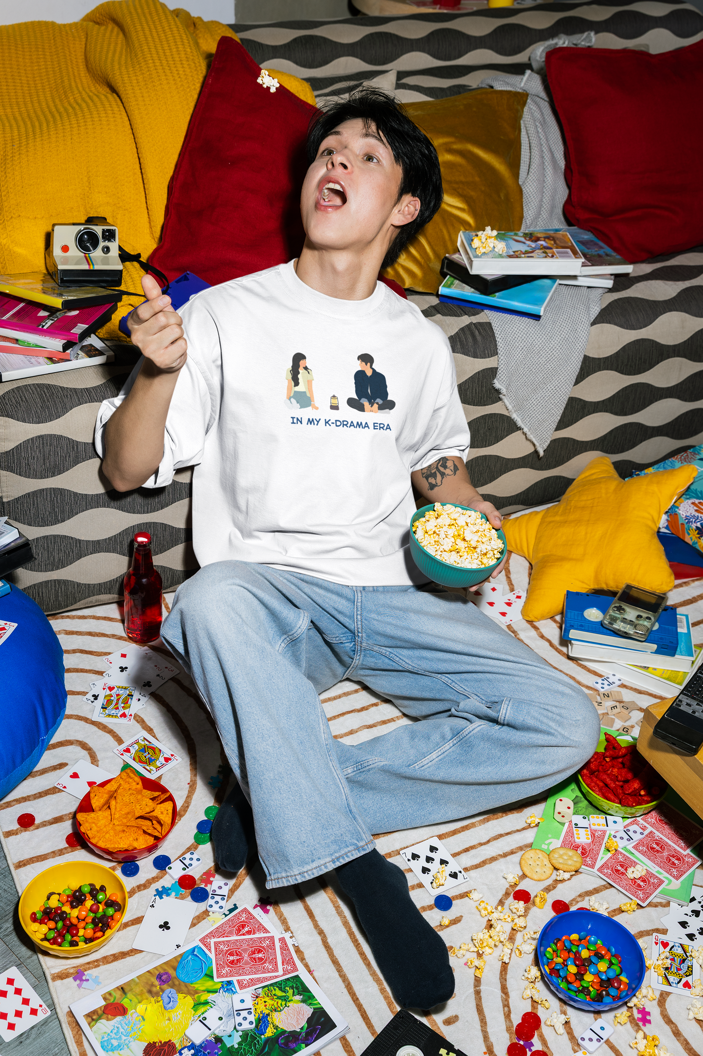 In my K-drama Era White Oversized Fit Unisex T-Shirt
