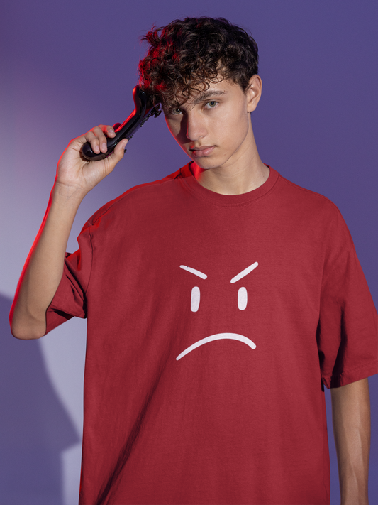 Don't Spoil My Mood Red Oversized Fit Unisex T-Shirt