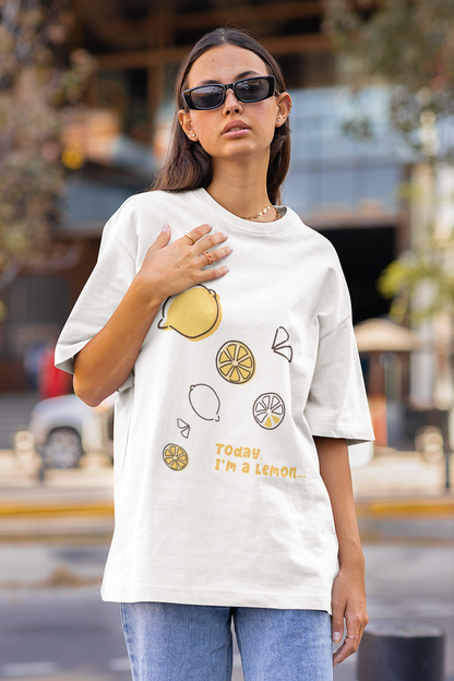 I’m Lemon White Oversized Fit Unisex T-Shirt