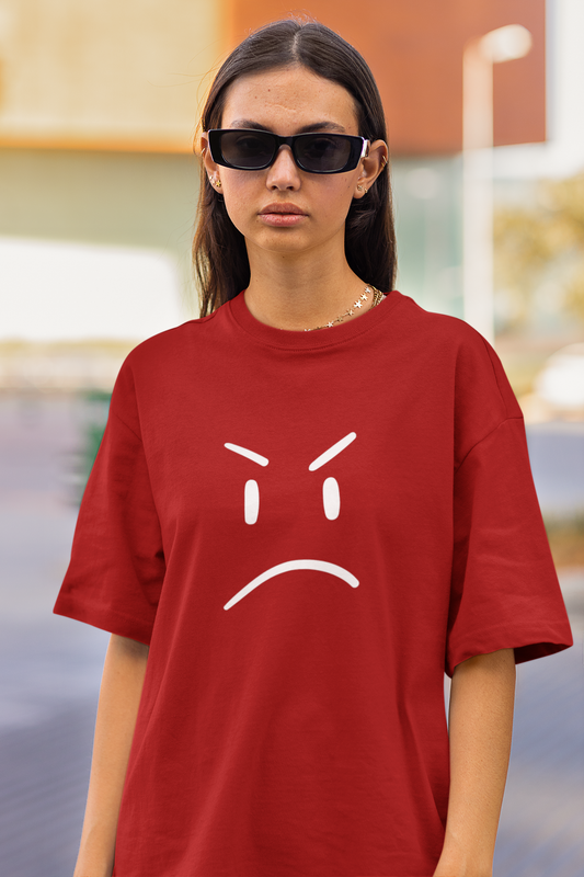 Don't Spoil My Mood Red Oversized Fit Unisex T-Shirt