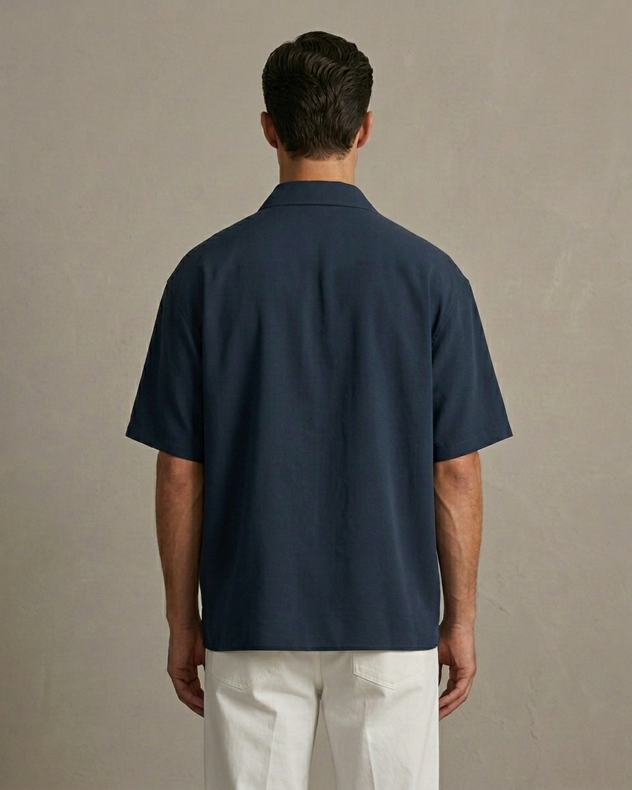 Navy Blue Oversized Shirt