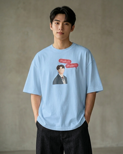 Ottoke Ottoke Baby Blue Oversized Fit Unisex T-Shirt