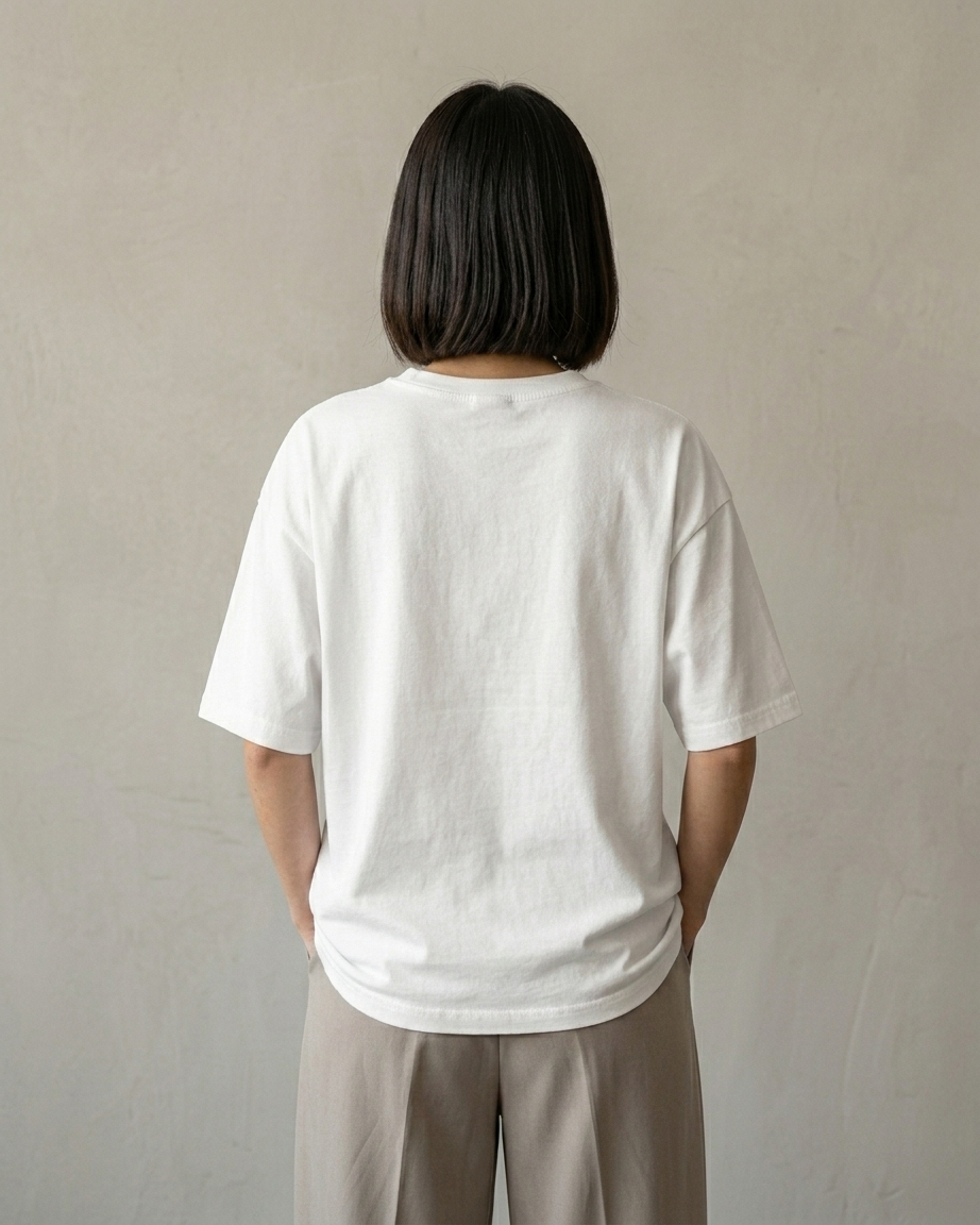 Ottoke Ottoke Off White Oversized Fit Unisex T-Shirt