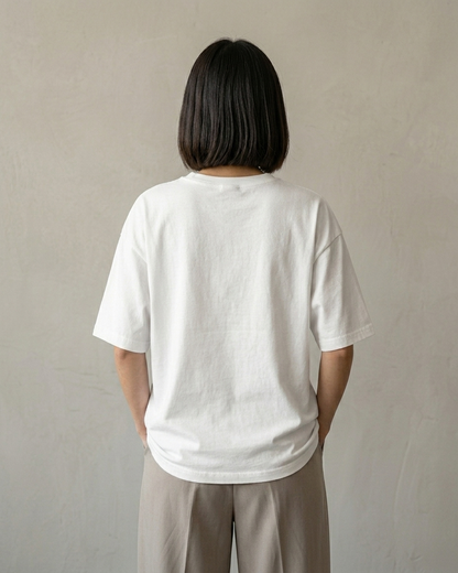 Ottoke Ottoke Off White Oversized Fit Unisex T-Shirt