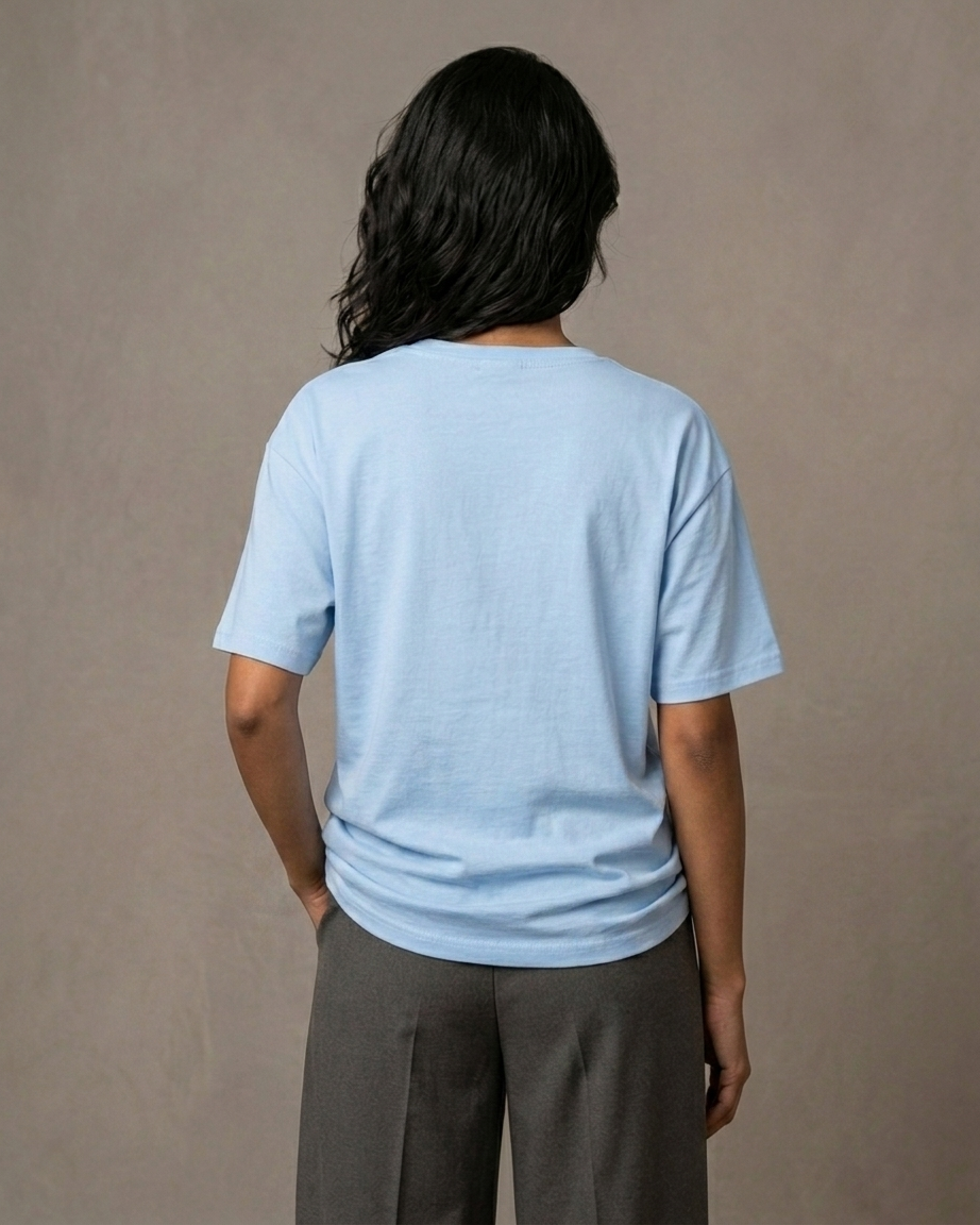 Ottoke Ottoke Baby Blue Oversized Fit Unisex T-Shirt
