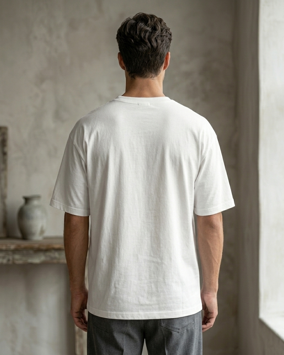 Ottoke Ottoke Off White Oversized Fit Unisex T-Shirt