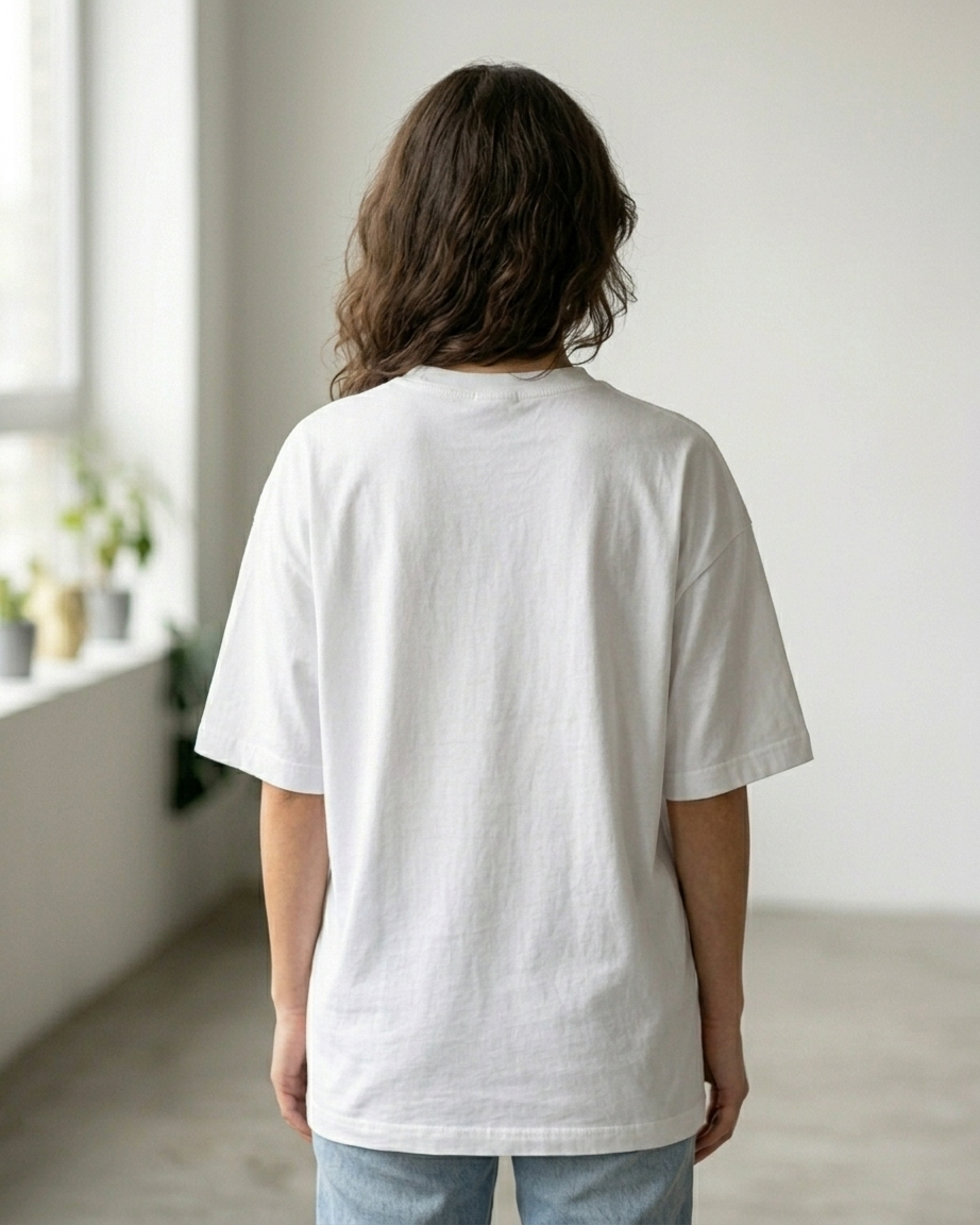 Running on Ramen & Romance White Oversized Fit Unisex T-Shirt