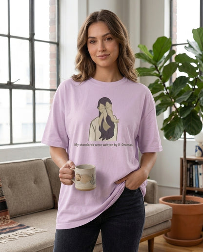 My Standards were written by K-Dramas Baby Pink Oversized Fit Unisex T-Shirt