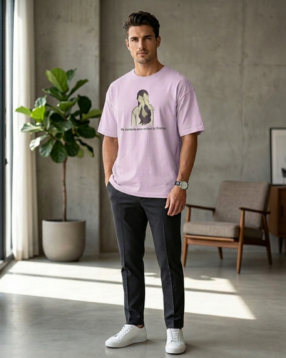 My Standards were written by K-Dramas Baby Pink Oversized Fit Unisex T-Shirt