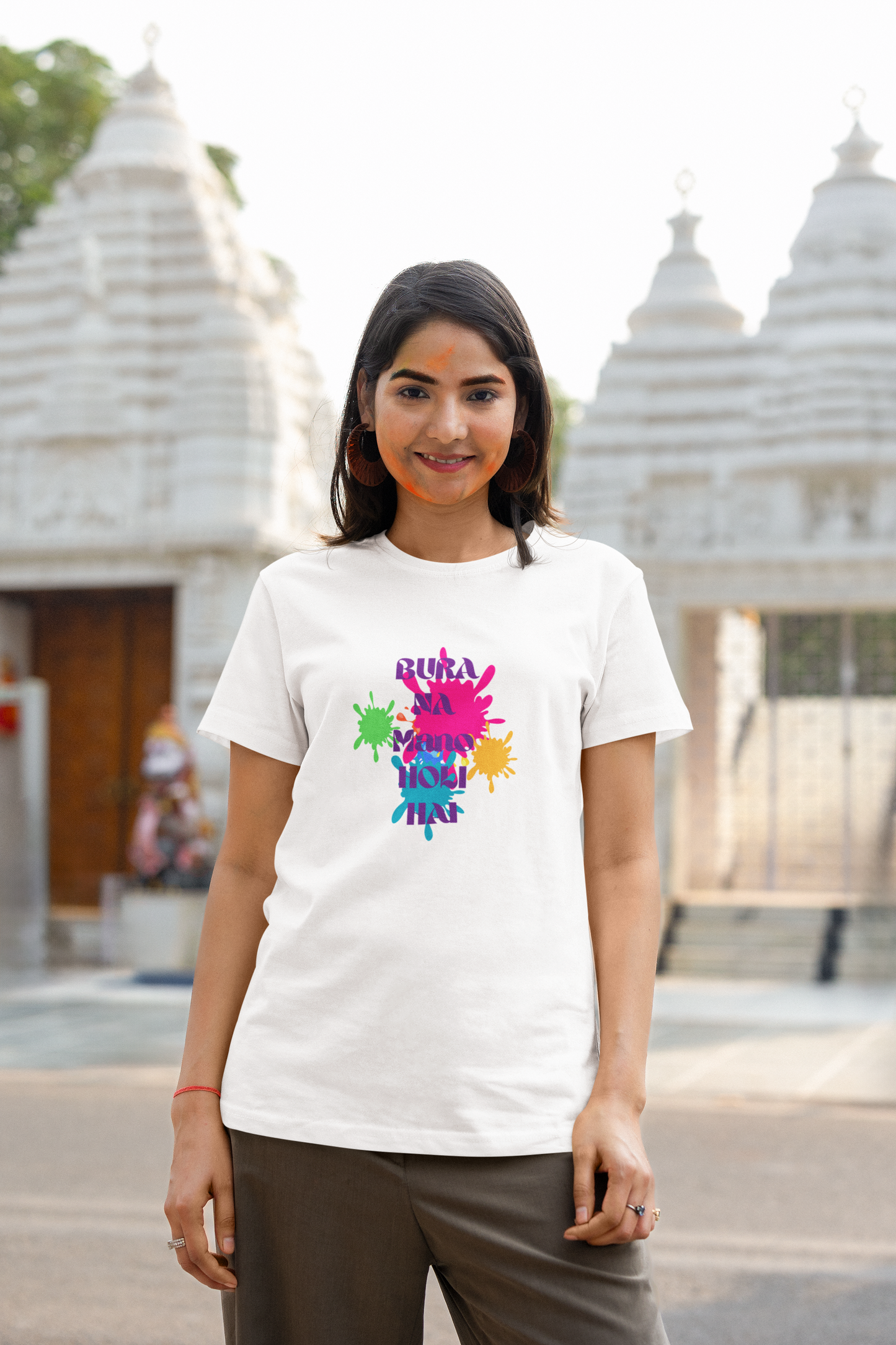 Bura Na Mano Holi Hai White Regular T-shirt