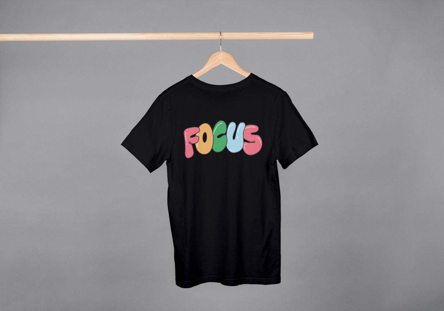 Focus Black Oversized Fit Unisex T-Shirt