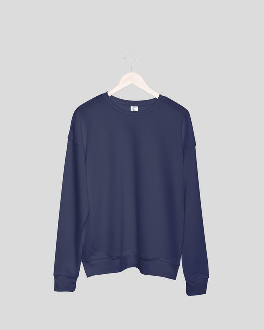 Solid Navy Blue Unisex Sweatshirt