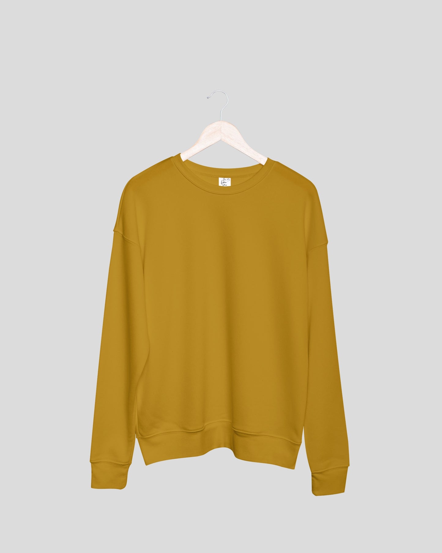 Mustard Yellow Solid Unisex Sweatshirt