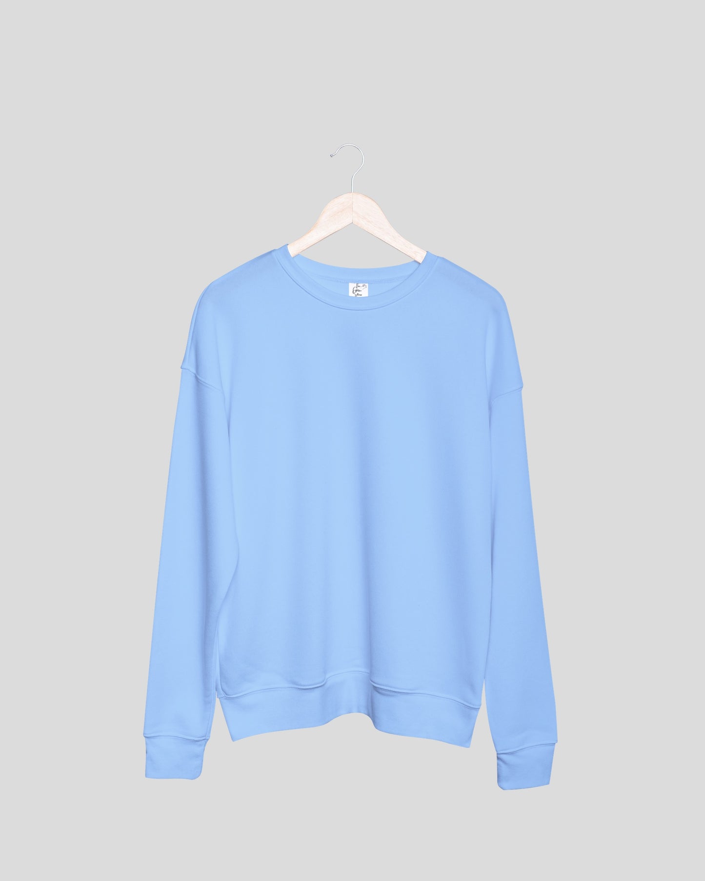 Baby Blue Solid Unisex Sweatshirt