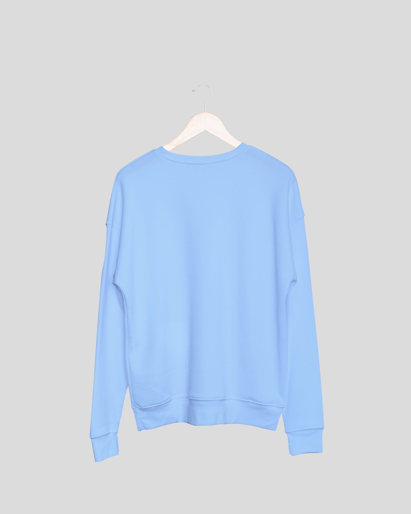 Baby Blue Solid Unisex Sweatshirt