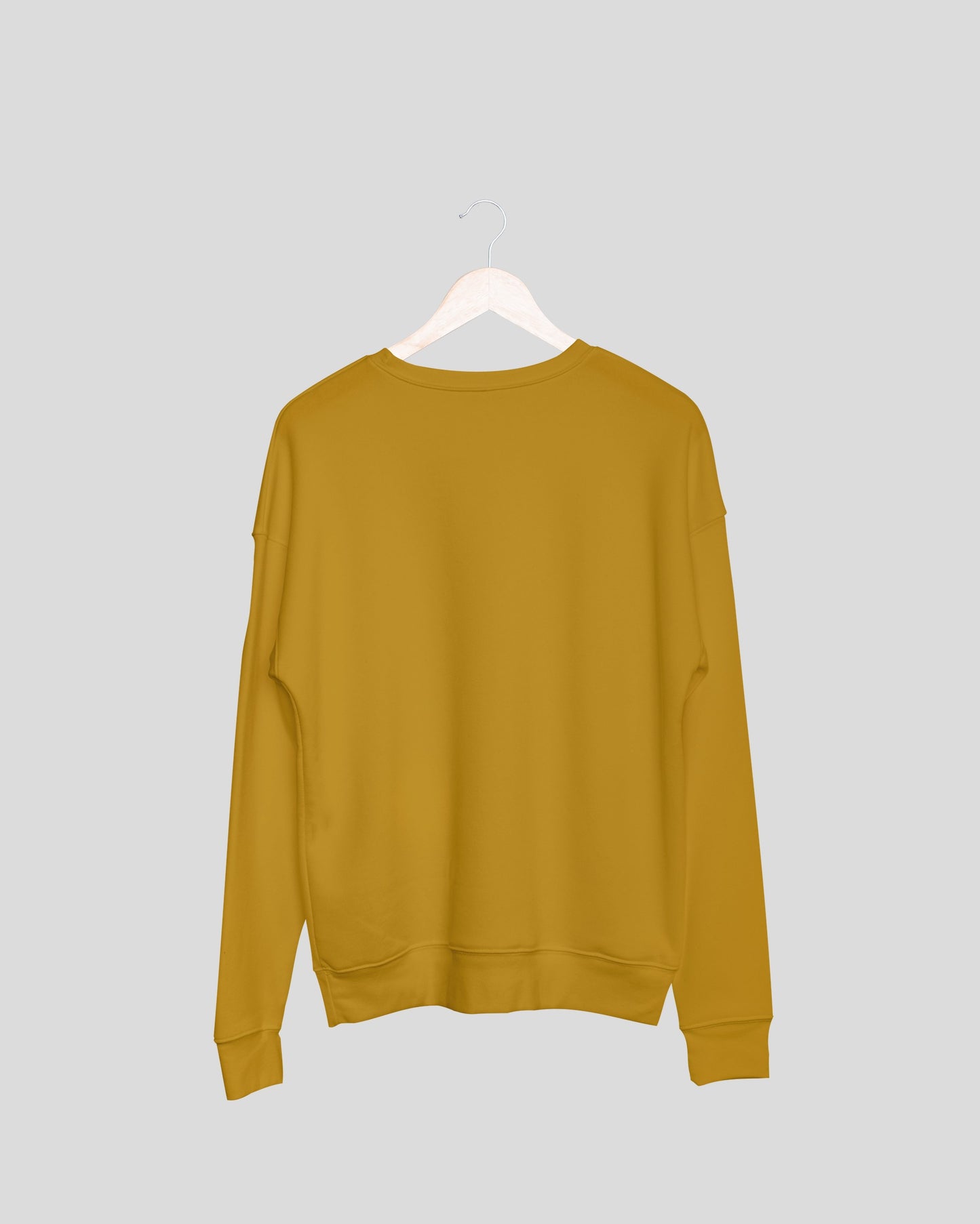 Mustard Yellow Solid Unisex Sweatshirt