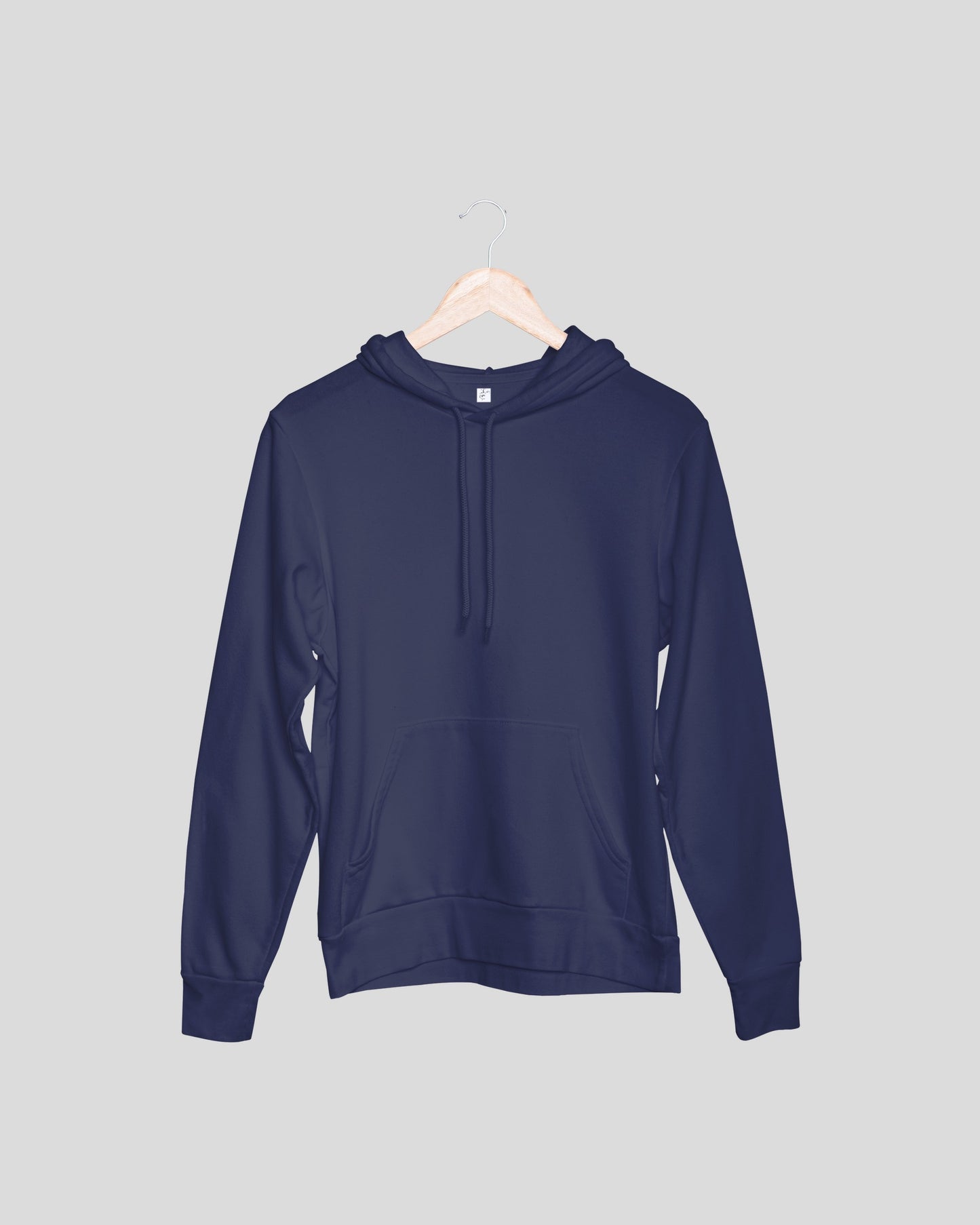 Navy Blue Solid Unisex Hooded Sweatshirt