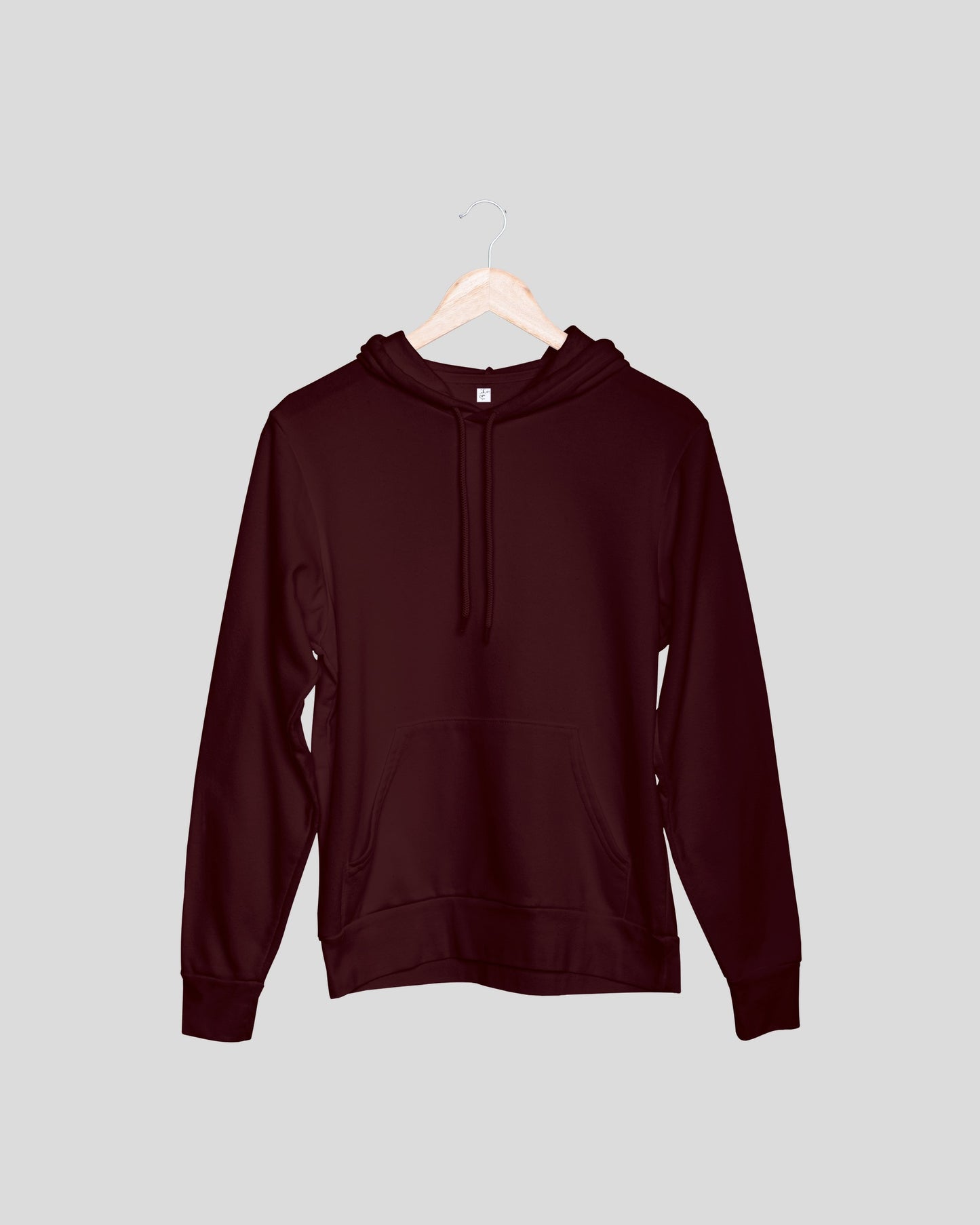 Maroon Solid Unisex Hooded Sweatshirt