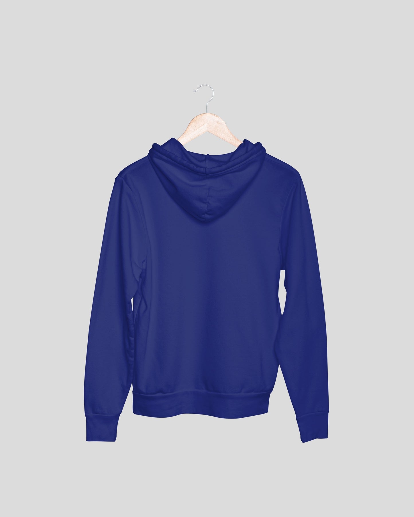 Royal Blue Solid Unisex Hooded Sweatshirt