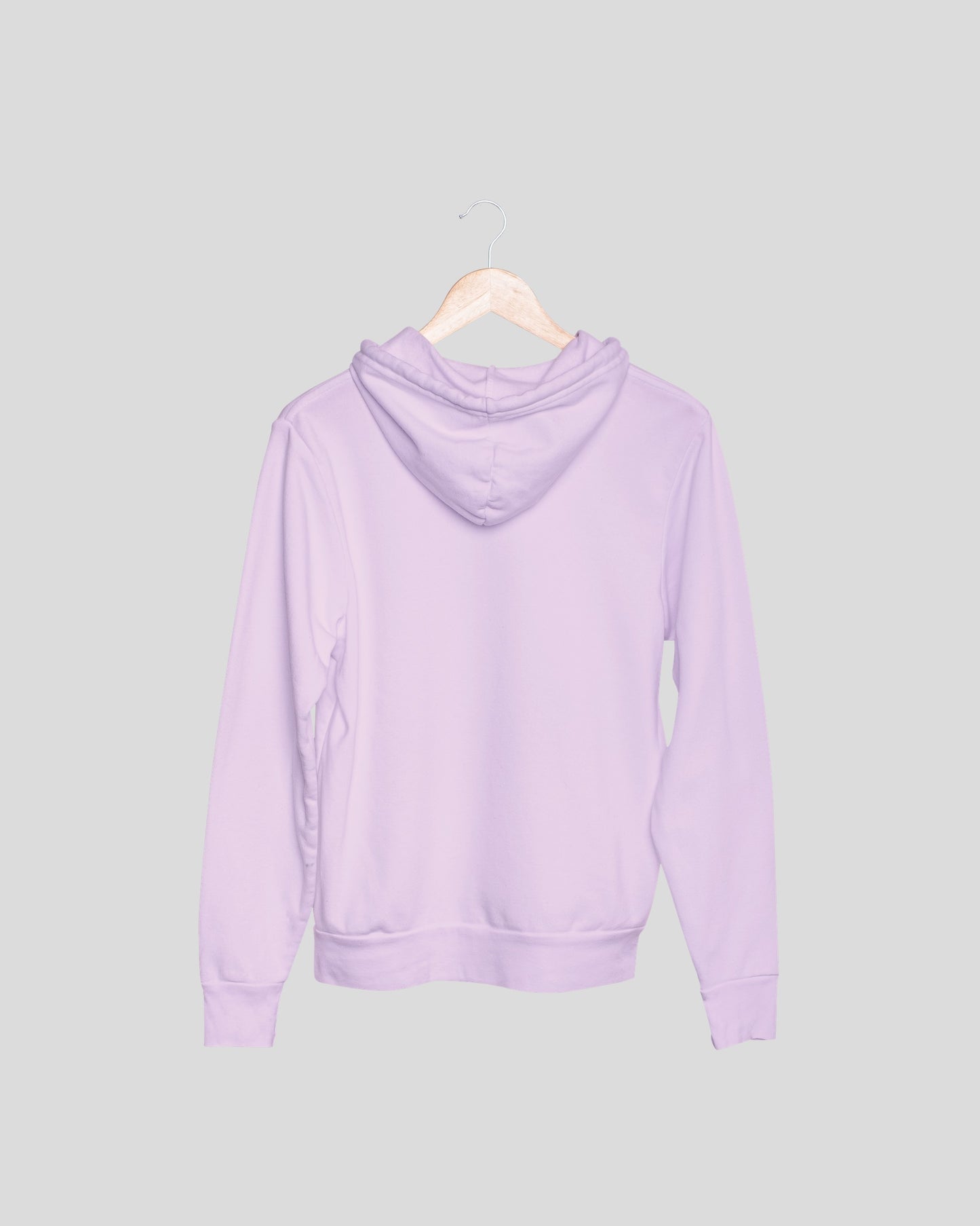 Light Pink Solid Unisex Hooded Sweatshirt