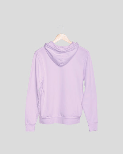 Light Pink Solid Unisex Hooded Sweatshirt