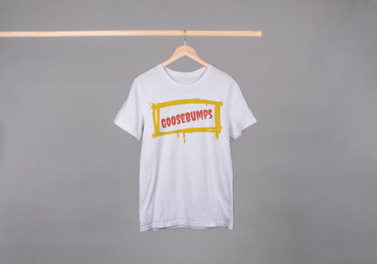 Goosebumps White Oversized Fit Unisex T-Shirt