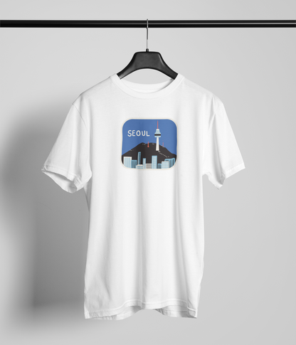 Seoul White Oversized Fit Unisex T-Shirt