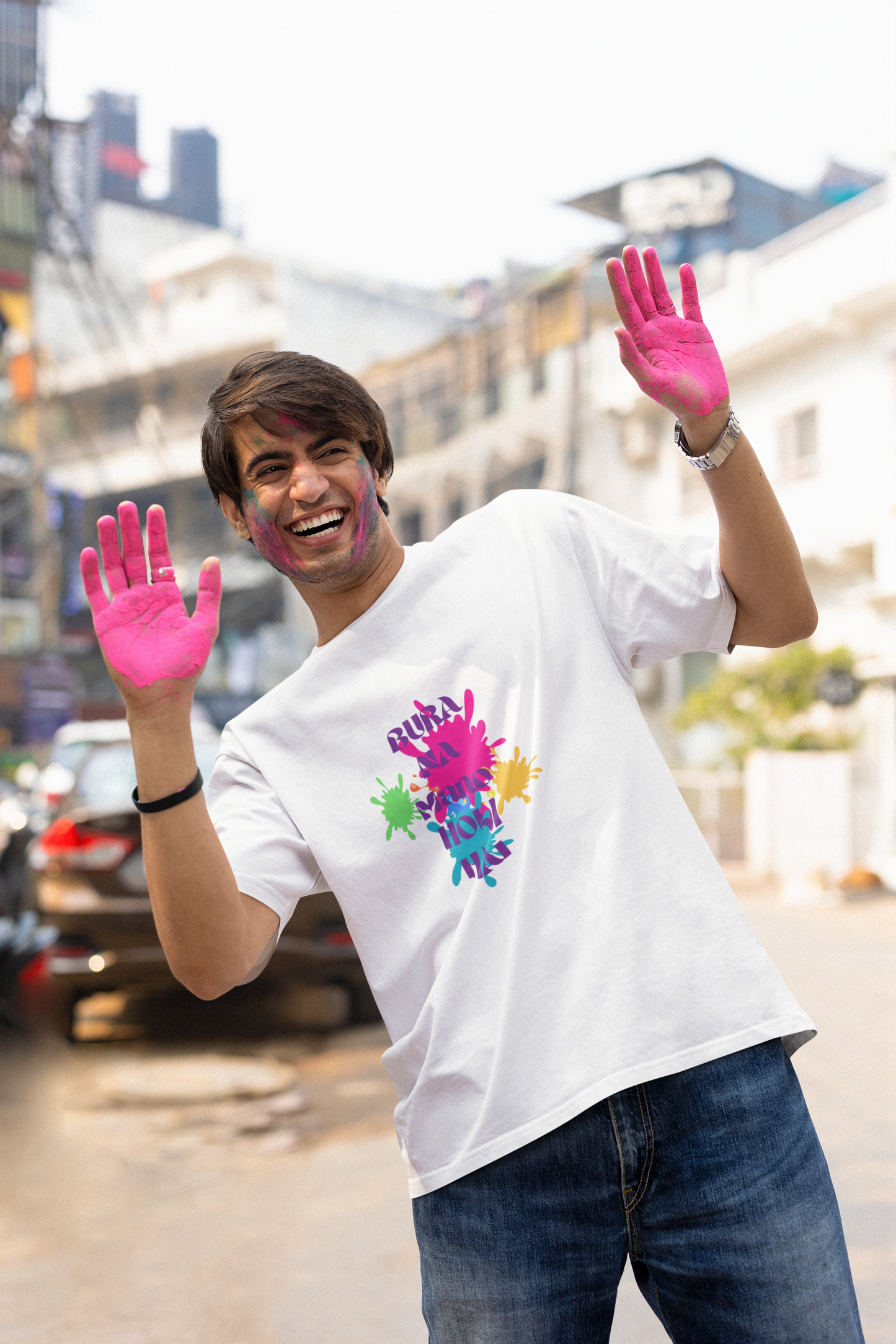 Bura Na Mano Holi Hai White Regular T-shirt