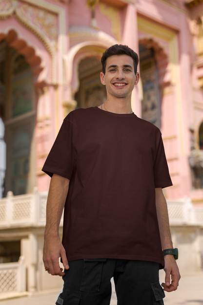 Maroon Oversized Fit Unisex T-Shirt