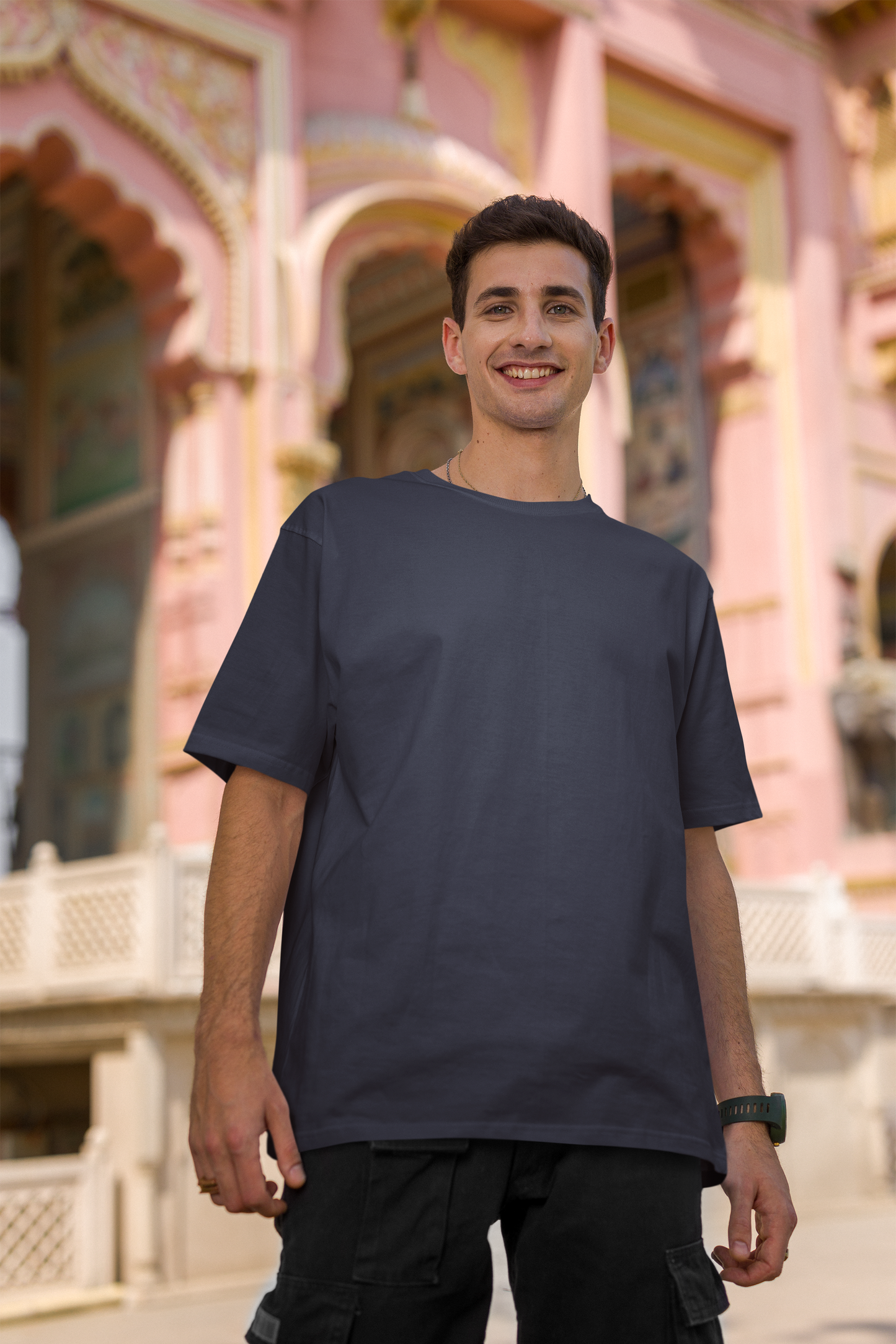 Navy Blue Oversized Fit Unisex T-Shirt