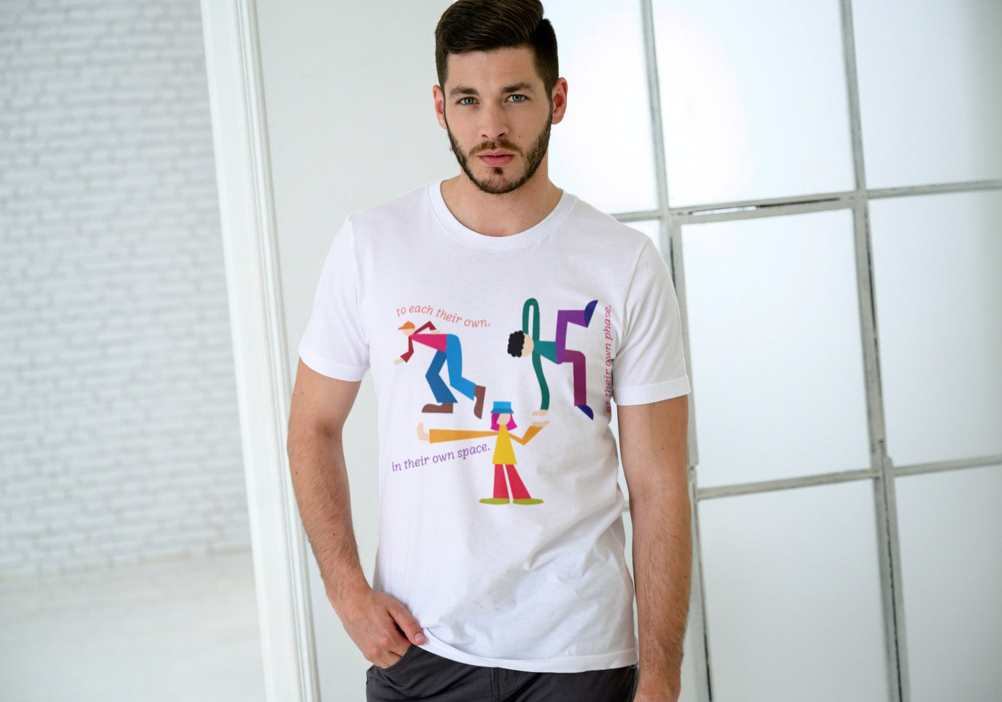 Space/Phase White Regular Fit Men’s T-Shirt