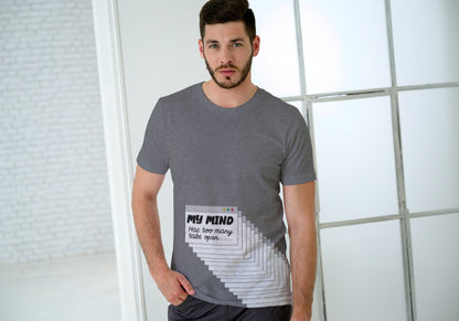 Mind Tab Grey Regular Fit Men’s T-Shirt