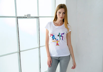 Space/Phase White Regular Fit Women’s T-Shirt