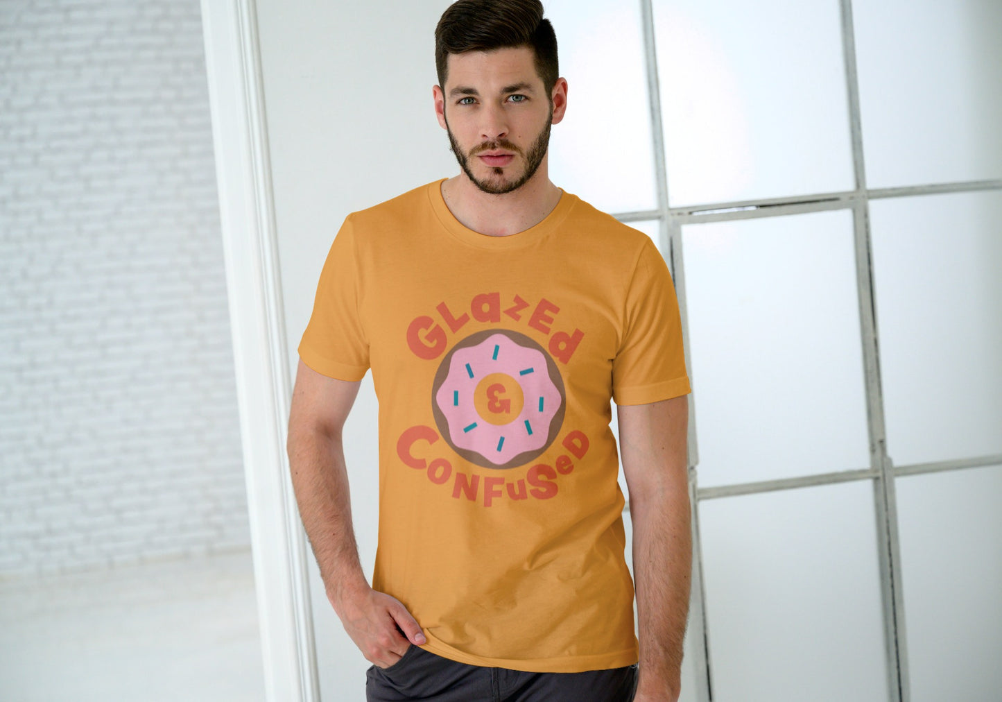 Donut Golden Yellow Regular Fit Men’s T-Shirt