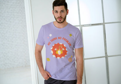 No Think, No Problem Lavender Regular Fit Men’s T-Shirt