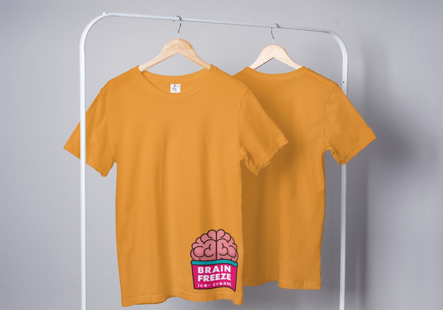 Brainfreeze Golden Yellow Oversized T-Shirt