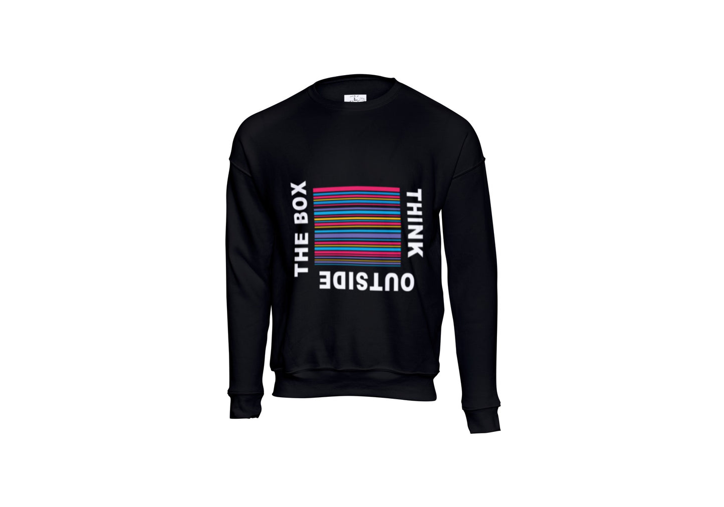 Think Outside the Box Black Unisex Sweatshirt