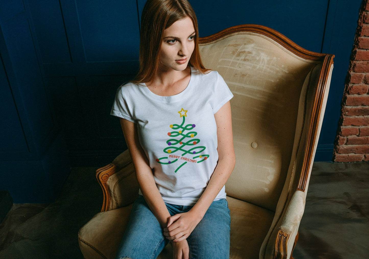 Christmas Tree White Regular Fit Women’s T-Shirt